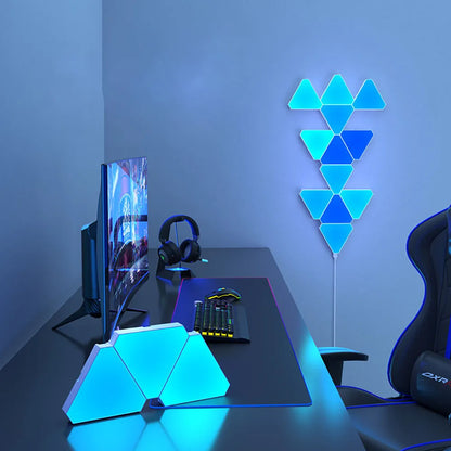 Smart Color Changing LED Triangular Wall Lights with Smart Sync for Music