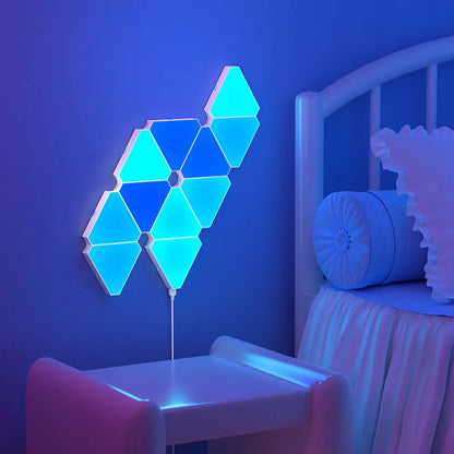 Smart Color Changing LED Triangular Wall Lights with Smart Sync for Music