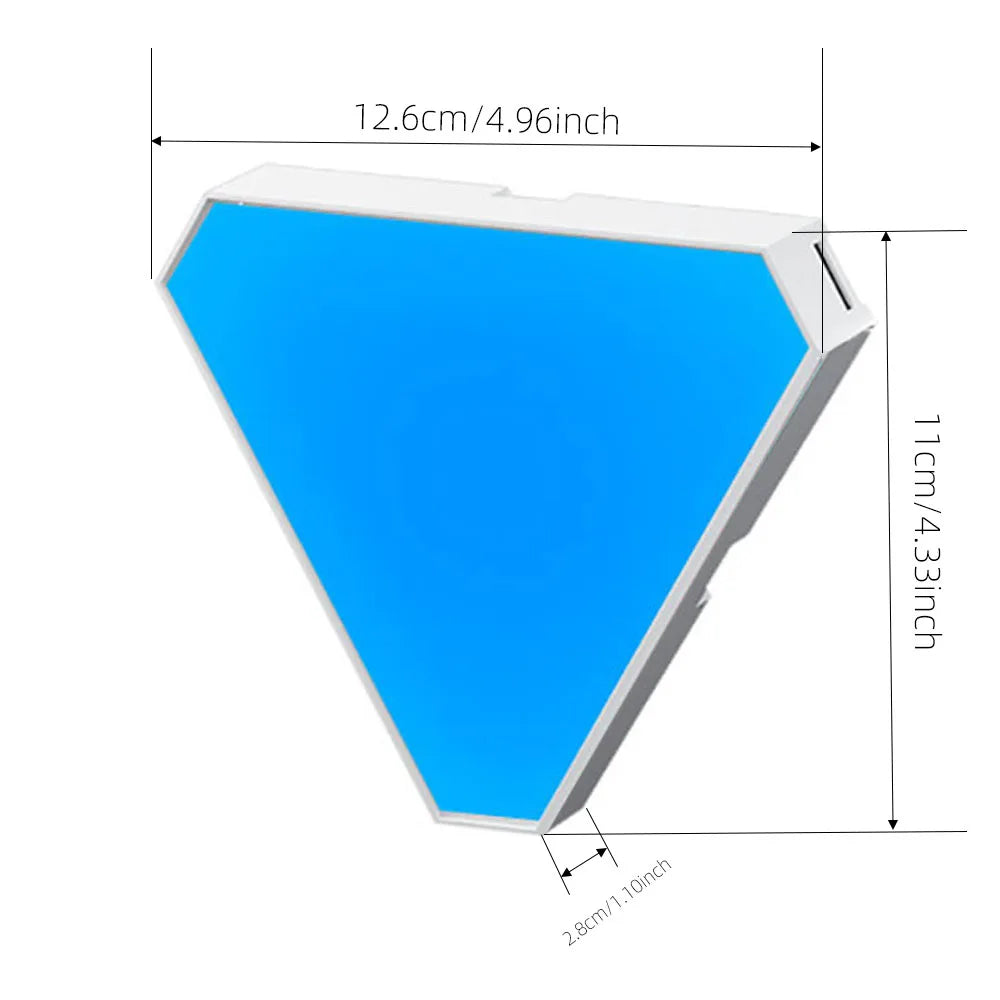 Smart Color Changing LED Triangular Wall Lights with Smart Sync for Music