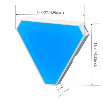 Smart Color Changing LED Triangular Wall Lights with Smart Sync for Music