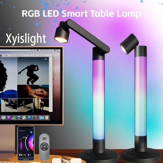 Smart LED Lamp with Remote Control, WiFi/Bluetooth + Mobile App, Sound Responsive