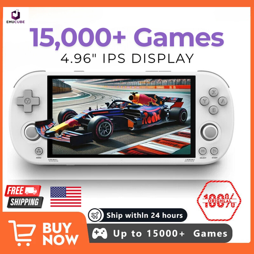 PlayVault Pro Handheld Retro Game Console 4.96''IPS Screen - 15,000+ Games